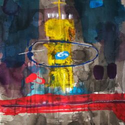 Thokozani Mthiyane - Mixed Media on Fabriano 