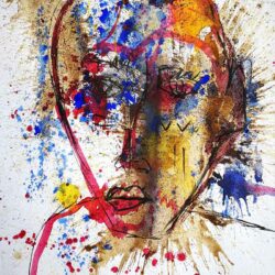 Thokozani Mthiyane - Mixed Media on Fabriano