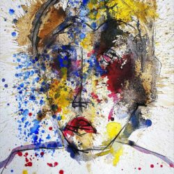 Thokozani Mthiyane - Mixed Media on Fabriano