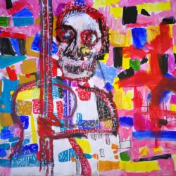 Thokozani Mthiyane - Mixed Media on Canvas