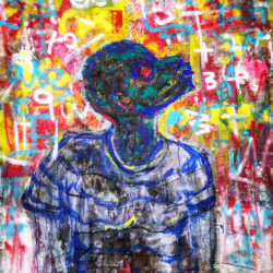 Thokozani Mthiyane - Oil and Mixed Media on Canvas