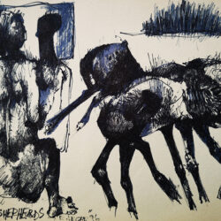 Ezrom Legae - Ink Drawing on paper - Personal sketch pad
