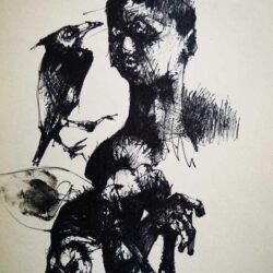 Ezrom Legae - Ink Drawing on paper - Personal sketch pad