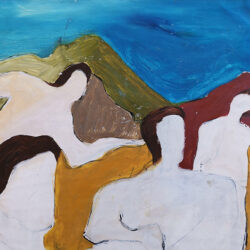 Trevor Coleman - Organic Figurative Abstract - 1965 Acrylic / Mixed Media on Fabriano 50 x 37 cm