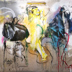 Toni Bico - Mixed Media, Spray on Belgium Linen - 2017
