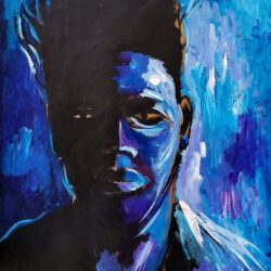 Dominic Tshabangu - Blue Faces Series