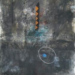 Thokozani Mthiyane, Mixed media on fabriano 100 x 70cm