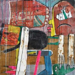Blessing Ngobeni - Mixed Media on Card